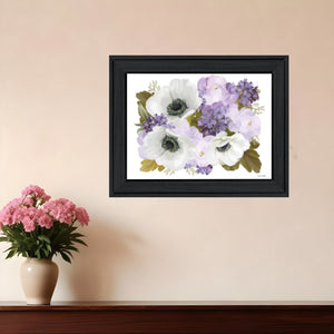 Homeroots Lilacs Framed Print Wall Art - Rustic Home Decor With Anemone Design For Stylish Living Spaces Charcoal Wood 529869
