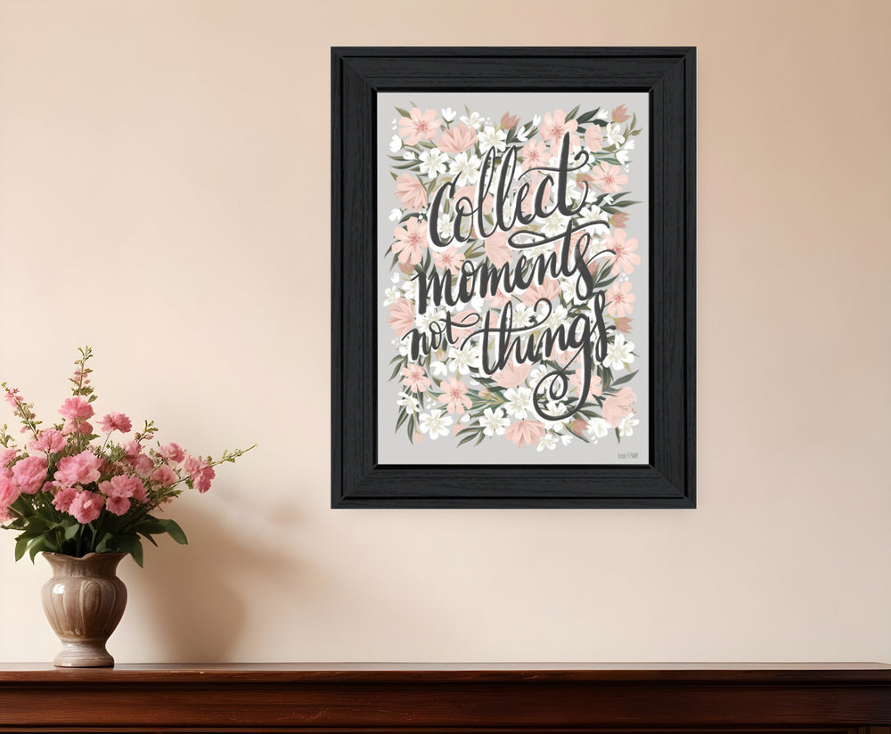 Homeroots Collect Moments Not Things Black Framed Print Wall Art – Rustic Charm For Modern Home Decor  Wood 529878