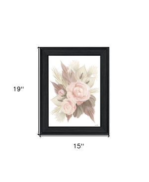 Homeroots Bohemian Bouquet Black Framed Print Wall Art - Rustic Chic Home Decor For Modern Farmhouse Style  Wood 529882