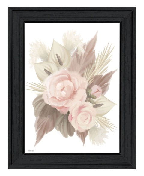 Homeroots Bohemian Bouquet Black Framed Print Wall Art - Rustic Chic Home Decor For Modern Farmhouse Style  Wood 529882