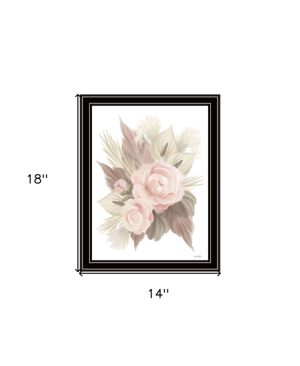 Homeroots Bohemian Bouquet Wall Art Print - Rustic Framed Decor For Modern Farmhouse Vibes And Stylish Spaces Black And Gold Wood 529884