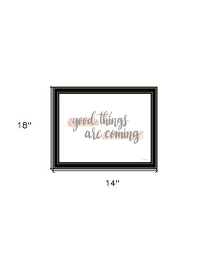 Homeroots Good Things Are Coming Framed Print Wall Art – Stylish Rustic Decor For Modern Farmhouse Spaces Black And Gold Wood 529887