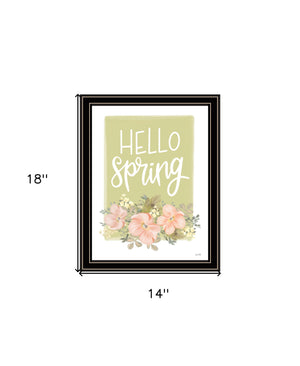 Homeroots Hello Spring Floral Art Print - Rustic Farmhouse Wall Decor To Brighten Your Space Effortlessly Black And Gold Wood 529892