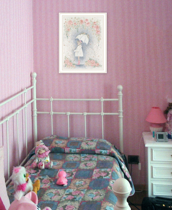 Homeroots Georgia In The Rain Framed Print - Rustic Wall Art For Modern Farmhouse Decor, 18"X14" White Wood 529907