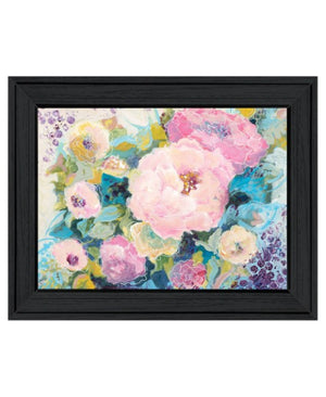 Homeroots Fresh Florals Black Framed Print Wall Art - Rustic Farmhouse Decor To Elevate Your Space Stylishly  Wood 529924