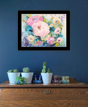 Homeroots Fresh Florals Framed Print Wall Art - Stylish Rustic Decor To Brighten Your Home And Enhance Walls Black Wood 529925