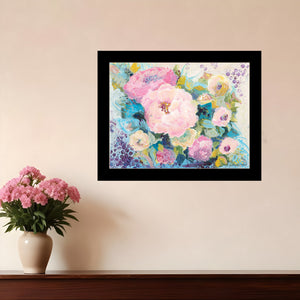 Homeroots Fresh Florals Framed Print Wall Art - Stylish Rustic Decor To Brighten Your Home And Enhance Walls Black Wood 529925