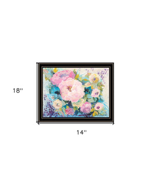 Homeroots Fresh Florals Framed Print Wall Art - Stylish Rustic Decor To Brighten Your Home And Enhance Walls Black And Gold Wood 529926