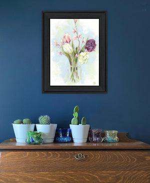 Homeroots Flower Farm Bouquet Black Framed Print Wall Art - Rustic & Modern Decor For Charming Spaces  Wood 529928