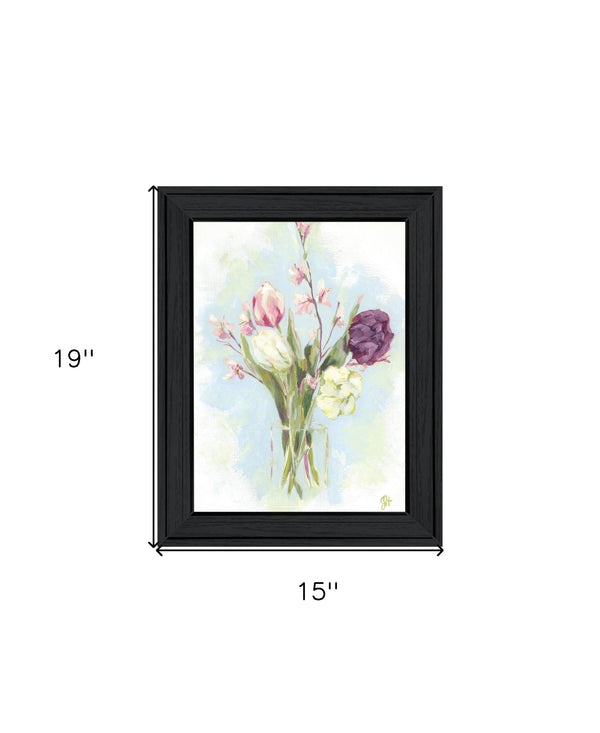 Homeroots Flower Farm Bouquet Black Framed Print Wall Art - Rustic & Modern Decor For Charming Spaces  Wood 529928