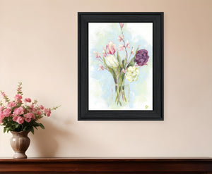Homeroots Flower Farm Bouquet Black Framed Print Wall Art - Rustic & Modern Decor For Charming Spaces  Wood 529928