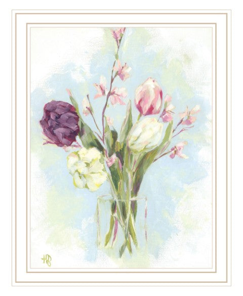 Homeroots Flower Farm Bouquet Framed Print Wall Art - Rustic Chic Decor For A Trendy Home Aesthetic White Wood 529931