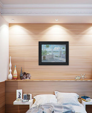 Homeroots Coastal Black Framed Print Wall Art - Trendy Rustic Decor To Elevate Your Home’S Aesthetic Charm  Wood 529932