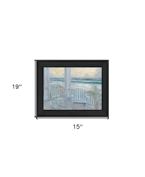 Homeroots Coastal Black Framed Print Wall Art - Trendy Rustic Decor To Elevate Your Home’S Aesthetic Charm  Wood 529936