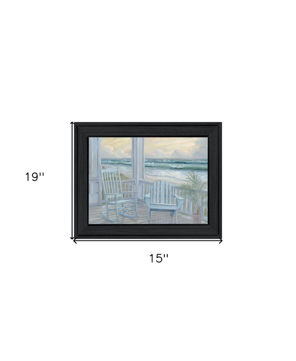 Homeroots Coastal Black Framed Print Wall Art - Trendy Rustic Decor To Elevate Your Home’S Aesthetic Charm  Wood 529936