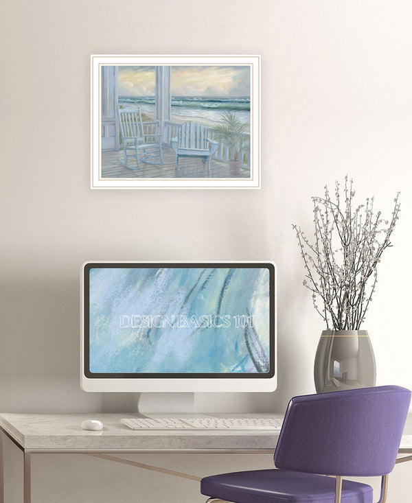 Homeroots Coastal Porch Framed Print Wall Art - Trendy Rustic Decor For Modern Farmhouse Style Spaces White Wood 529939