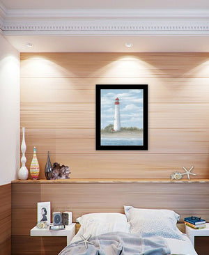 Homeroots Cape May Light Rustic Wall Art Print – Stylish Home Décor For Modern Farmhouse Vibe, 18” X 14” Black Wood 529953