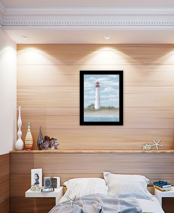 Homeroots Cape May Light Rustic Wall Art Print – Stylish Home Décor For Modern Farmhouse Vibe, 18” X 14” Black Wood 529953