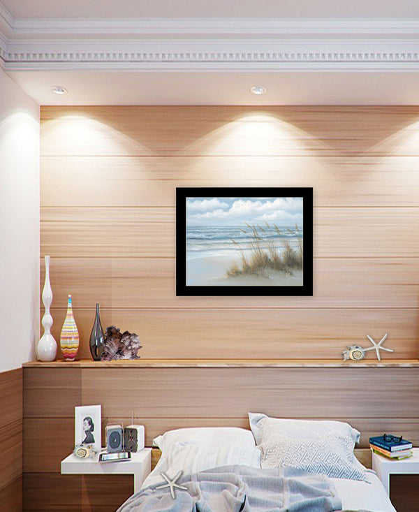 Homeroots Sea Oats Framed Print Wall Art – Stylish Rustic Decor To Elevate Your Home With Modern Charm Black Wood 529957