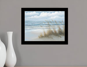 Homeroots Sea Oats Framed Print Wall Art – Stylish Rustic Decor To Elevate Your Home With Modern Charm Black Wood 529957