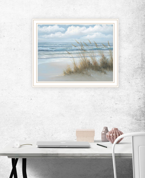 Homeroots Sea Oats Framed Print Wall Art – Stylish Rustic Decor To Elevate Your Home With Modern Charm White Wood 529959