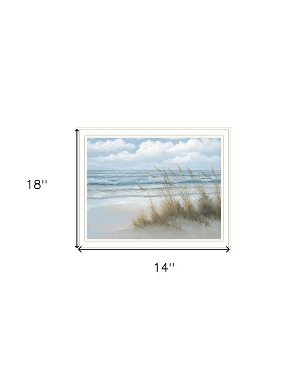 Homeroots Sea Oats Framed Print Wall Art – Stylish Rustic Decor To Elevate Your Home With Modern Charm White Wood 529959
