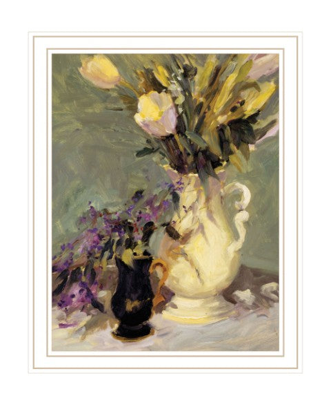 Homeroots Tulips Framed Print Wall Art – Rustic Farmhouse Decor For Stylish Home Interiors And Focal Points White Wood 529974