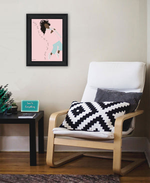 Homeroots Dance Your Heart Out Wall Art - Stylish Black Framed Print For Modern Farmhouse Decor Charcoal Wood 529975