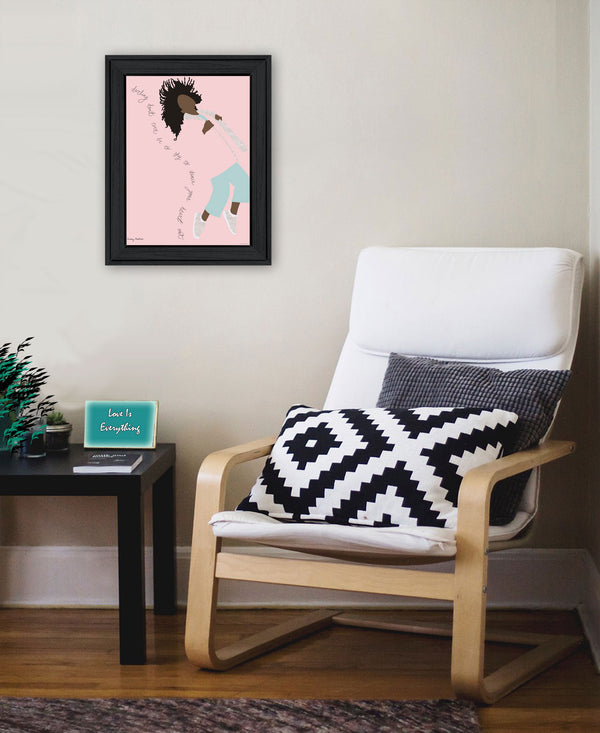 Homeroots Dance Your Heart Out Wall Art - Stylish Black Framed Print For Modern Farmhouse Decor Charcoal Wood 529975