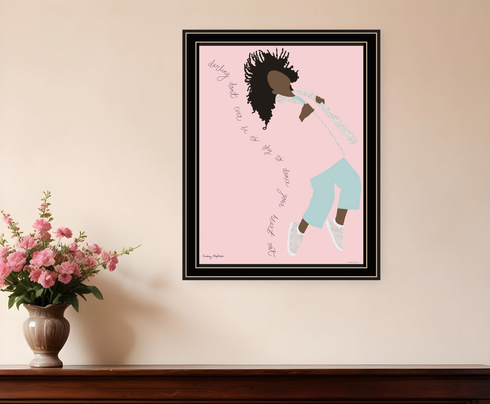 Homeroots Dance Your Heart Out Black Framed Print Wall Art - Trendy Rustic Decor For Modern Farmhouse Style  Wood 529976