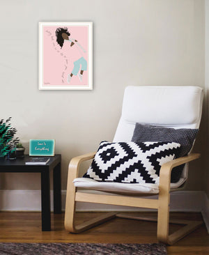 Homeroots Dance Your Heart Out Wall Art - Stylish Black Framed Print For Modern Farmhouse Decor White Wood 529977