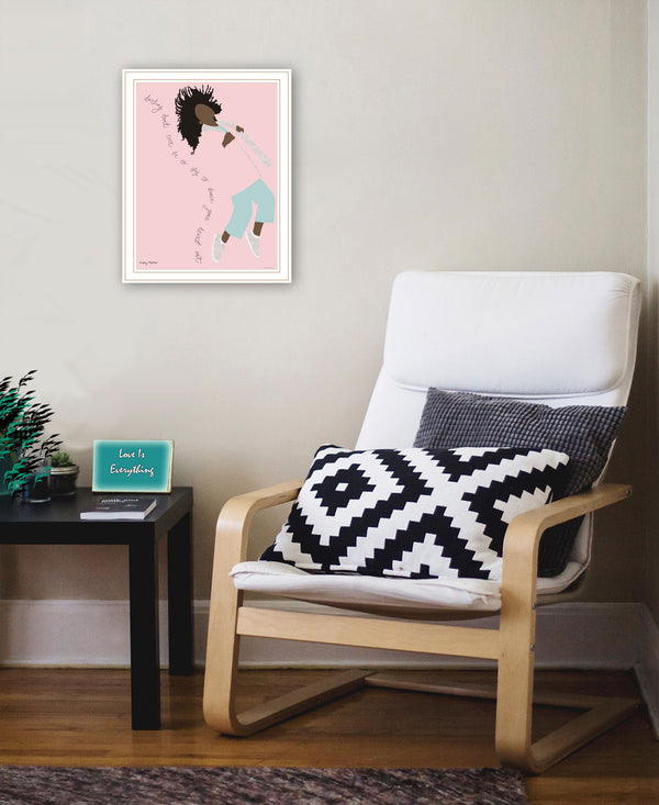 Homeroots Dance Your Heart Out Wall Art - Stylish Black Framed Print For Modern Farmhouse Decor White Wood 529977