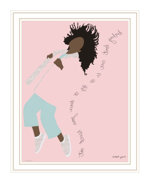 Homeroots Dance Your Heart Out Wall Art - Stylish Black Framed Print For Modern Farmhouse Decor White Wood 529977