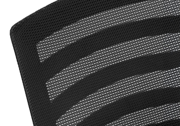 English Elm Office Mid-Back Chair with Breathable Mesh, Ergonomic Curved Support, Padded Wide Seat, Swivel and Height Adjust Black 26 L x 13 W x 24 H B2710P219652