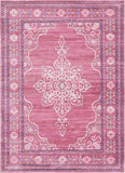 Unique Loom Austin D'Amore Machine Made Floral Rug Pink, Beige/Gray/Maroon/Purple 7' 1" x 10' 0"