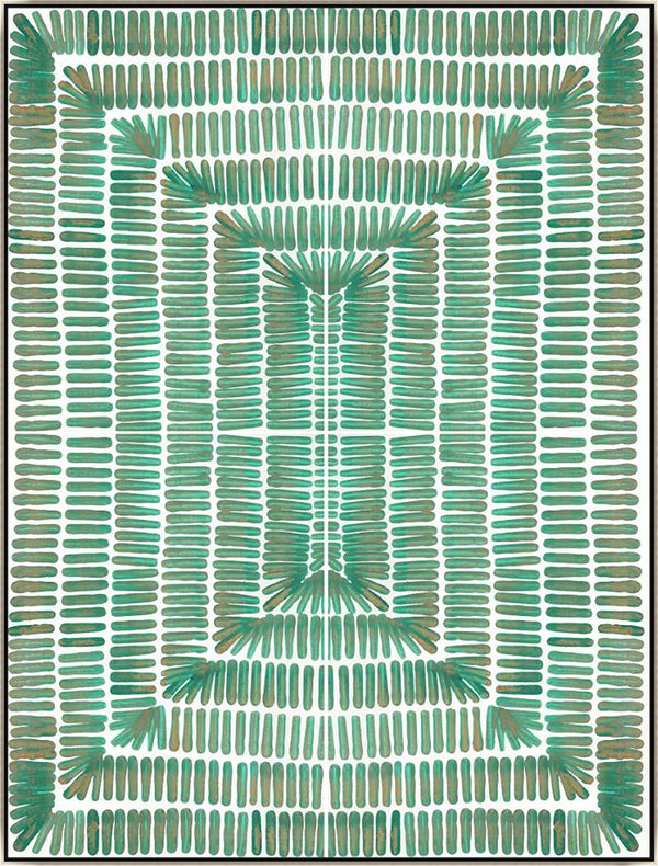 Leftbank Art - Green Textile by Danielle Davis 47 x 63
