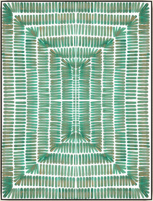 Leftbank Art - Green Textile by Danielle Davis 47 x 63