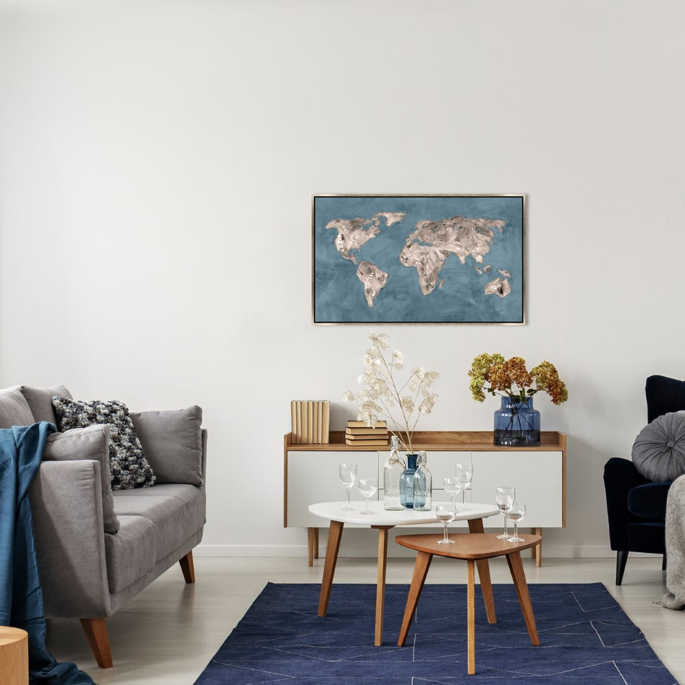 Leftbank Art - Map Collage by Giselle Kelly 90 x 54