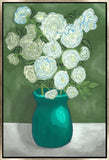 Emerald Vase with Roses