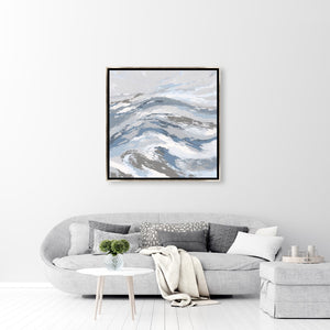 Leftbank Art - Silver Waves I by Maelani Blue 47 x 47