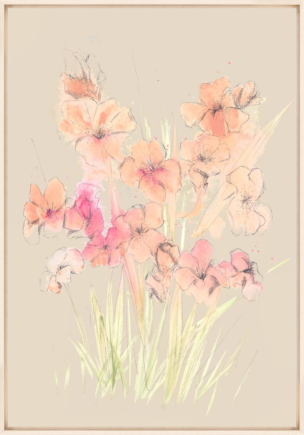 Leftbank Art - Gentle Floral by Makai Howell 54 x 79