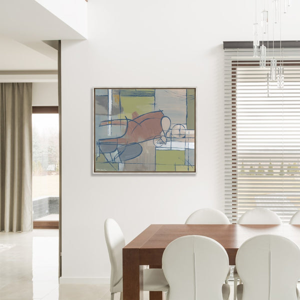 Leftbank Art - Figure in Red Chair by Sam Nash 65 x 54