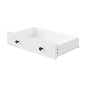 English Elm ON-TREND Farmhouse Storage Cabinet with Gourd Legs, Adjustable Shelves, Anti-Tip Tall Pantry Unit White+Natural N721P205790K