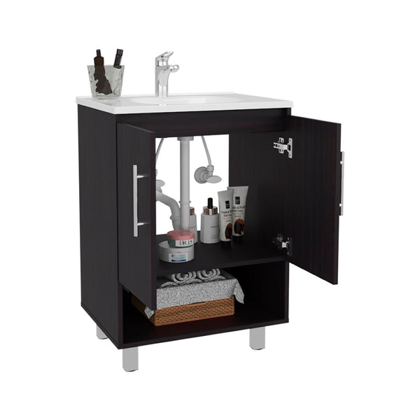 English Elm Colville Floating Wall Mount Vanity Cabinet Matte Finish Modern Bathroom Storage B092P439913