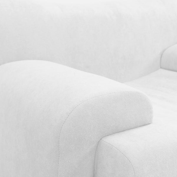 English Elm Wide Chenille Accent Chair Oversized Cozy Seat for Bedroom Living or Studio Spaces Beige W5385P433247