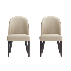 English Elm Hillman Wood Upholstered Dining Chairs - Set Of 2, Luxurious Sand Finish, Modern Comfort & Style B365P397811
