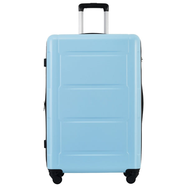 English Elm 2 Piece Abs Hard Shell Spinner Luggage Set with Tsa Lock Expandable Travel Suitcases Light Blue N732P198744N