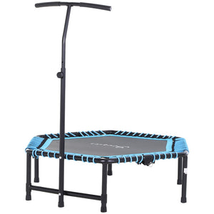 English Elm Exercise Rebounder Trampoline with Adjustable Stability Bar Foldable Steel Frame T3971P386642