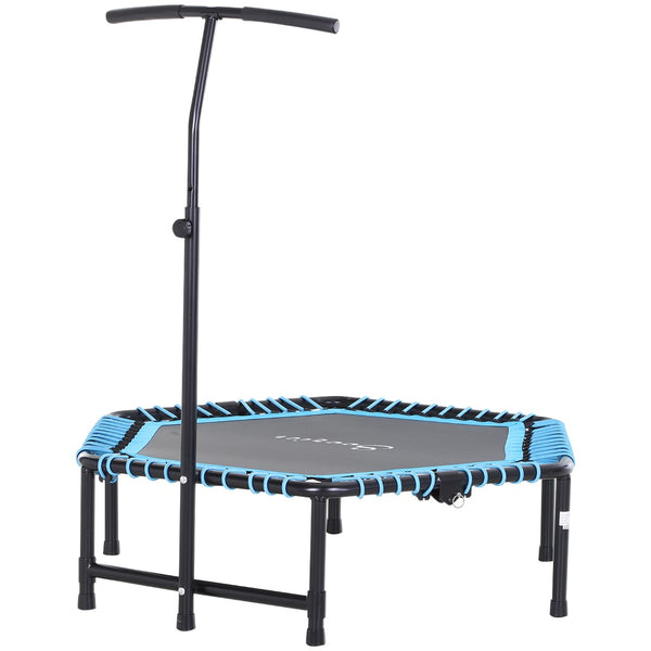 English Elm Exercise Rebounder Trampoline with Adjustable Stability Bar Foldable Steel Frame T3971P386642