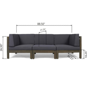 English Elm Oana Low Profile Accent Chair Compact Contemporary Seating for Living Room or Apartment Dark Gray 64497.00_64498.00_64499.00DGY